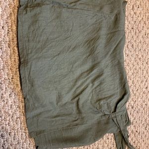 Green pink lily skort w/ tie